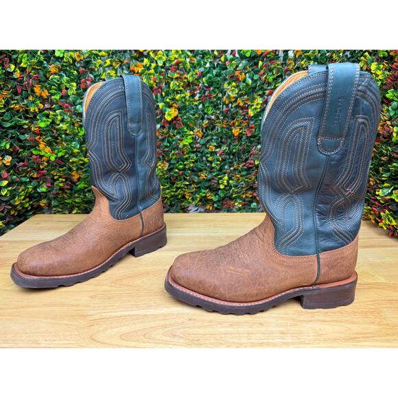 Tecovas The Midland Square Toe Cowboy Boots Shoes Bovine Leather Western Mens 7D - Picture 3 of 11